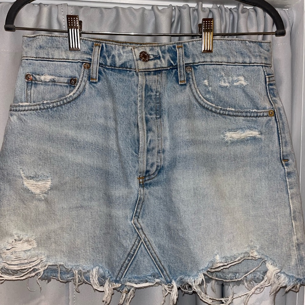 Agolde Ripped Jean skirt